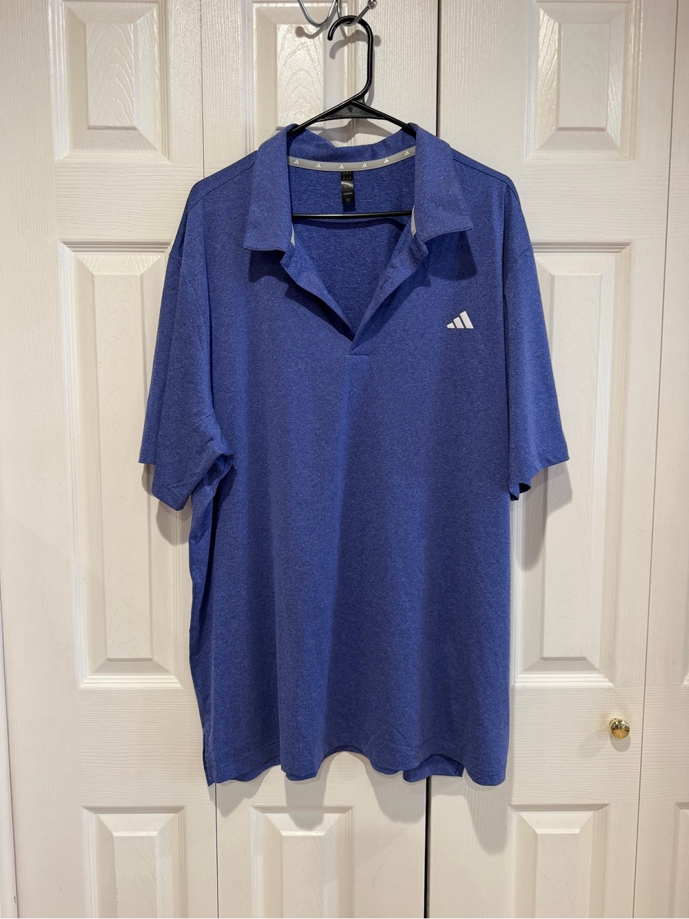 adidas Men's Heathered Royal Blue Golf Polo